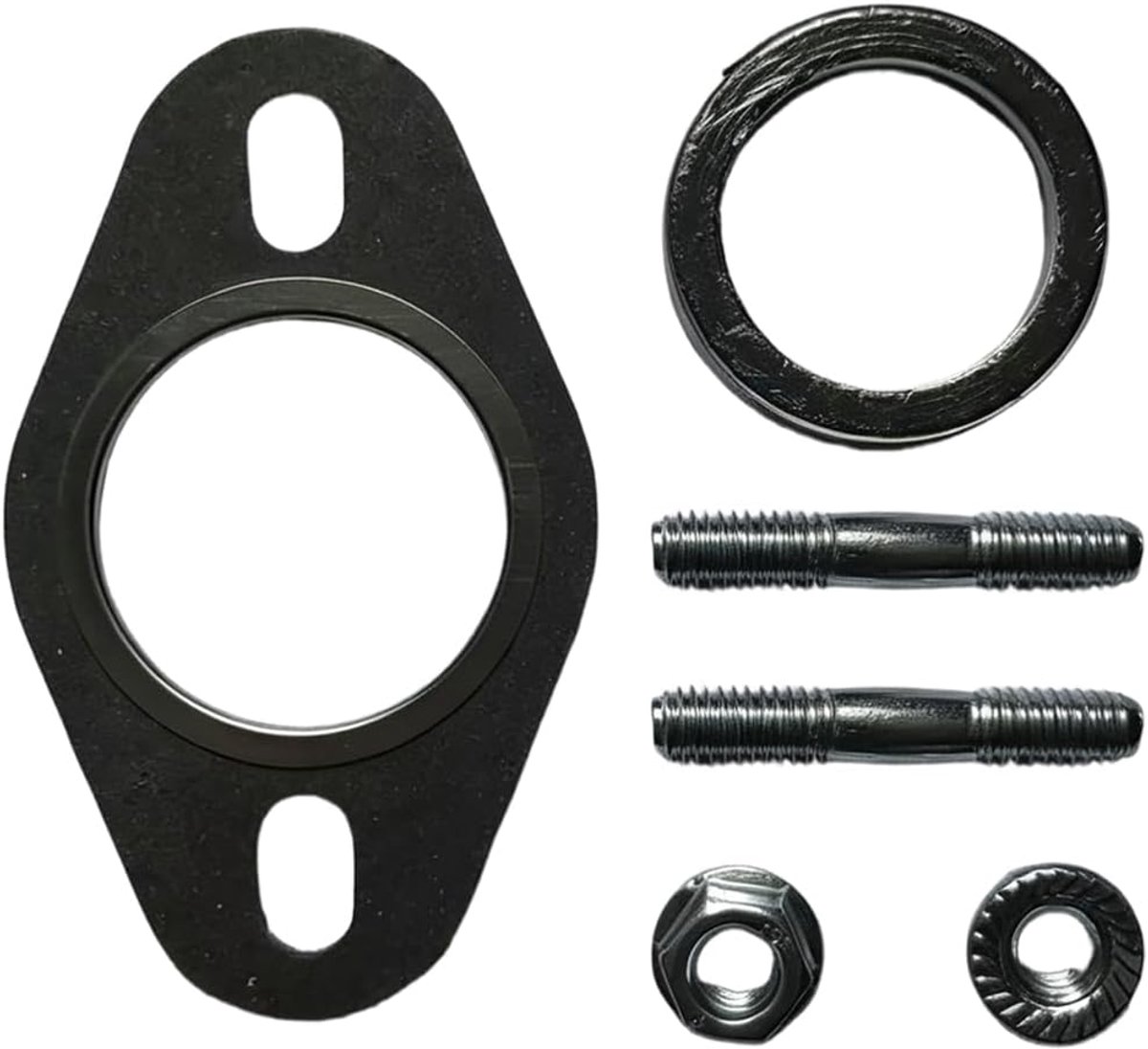 6 stuks uitlaatafdichtingen set voor scooter 50cc 2T spruitpakking uitlaatafdichting met schroeven moeren voor Yamaha Aerox Peugeot Speedfight 2/3 MBK Aprilia SR