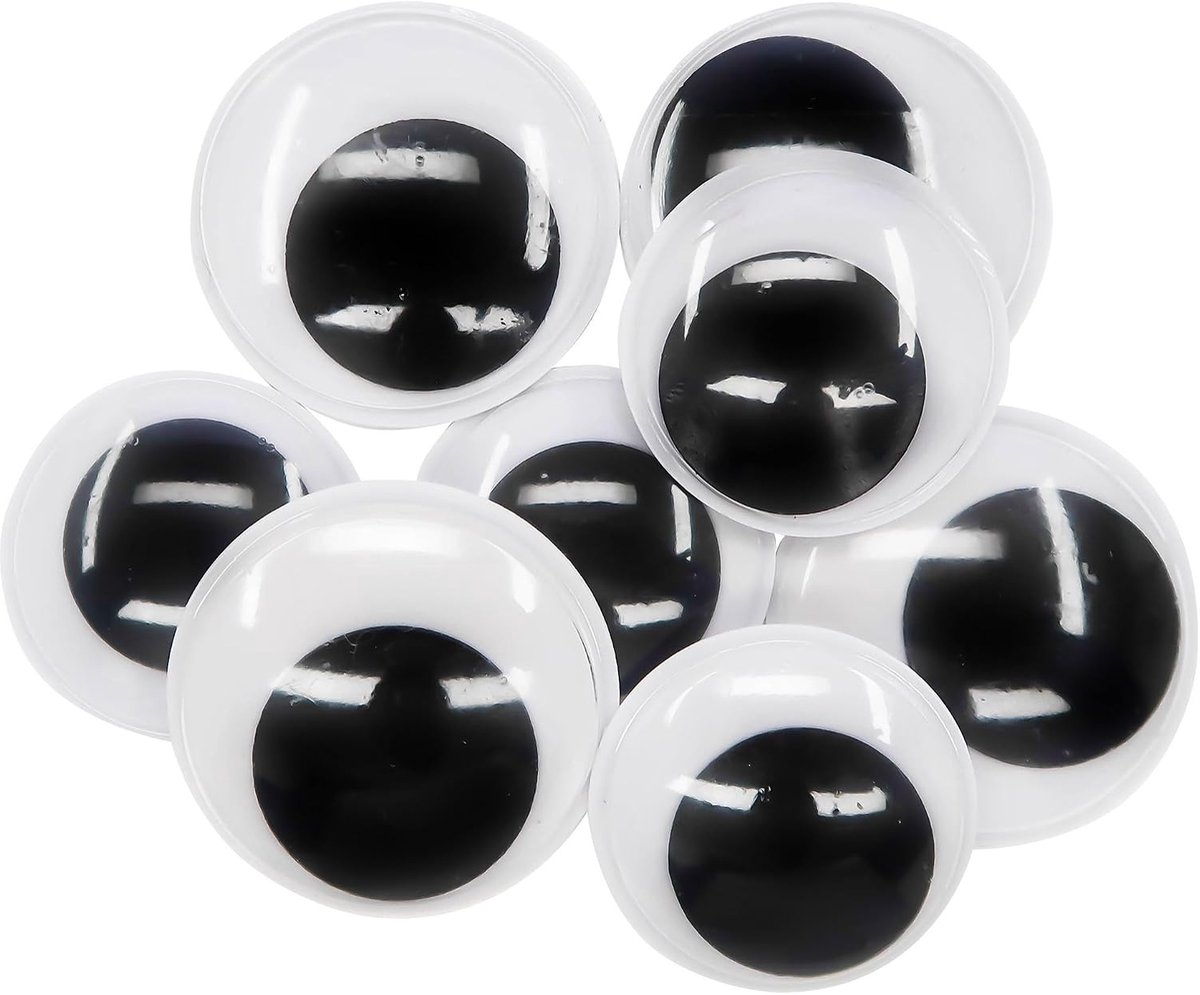 8 stuks Zelfklevende Googly Eyes 40mm 50mm Groot Ronde Zwart Wit Kunststof Knutselen Ogen voor doe-het-zelf Speelgoed Scrapbooking