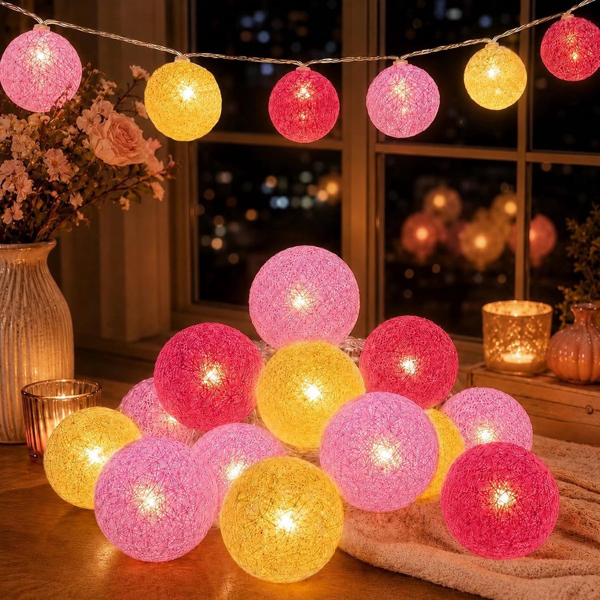 Sfeervolle 20 LED Fairy Lights op Batterij 300 cm voor Kerst, Bruiloft, Kinderkamer en Feestdecoratie