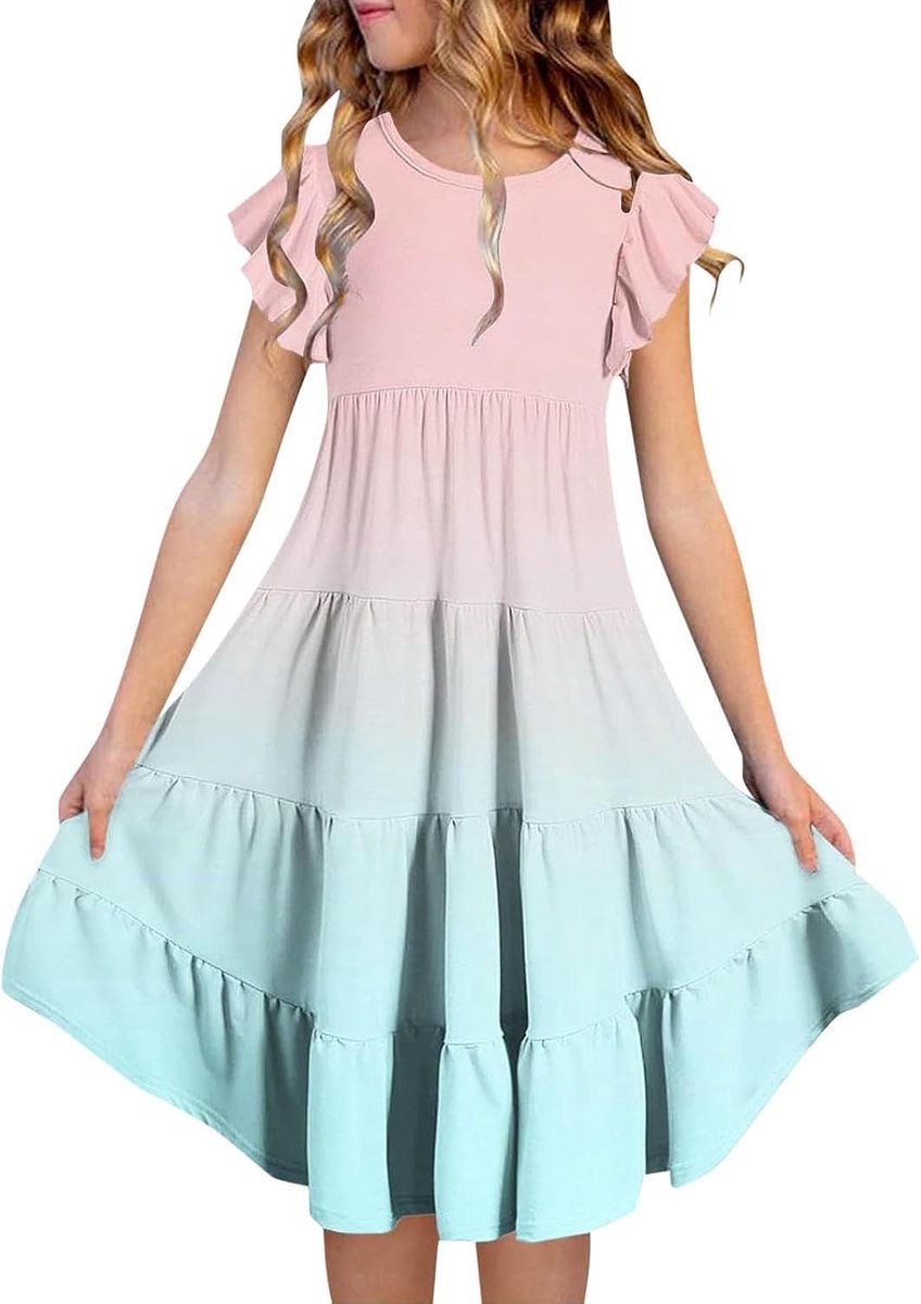 Meisjesjurk, prinses, tule, kant, blote rug, ceremonie, bruiloft, avond, verjaardag, feest, chic, elegant, kinderkleding, katoen, A161