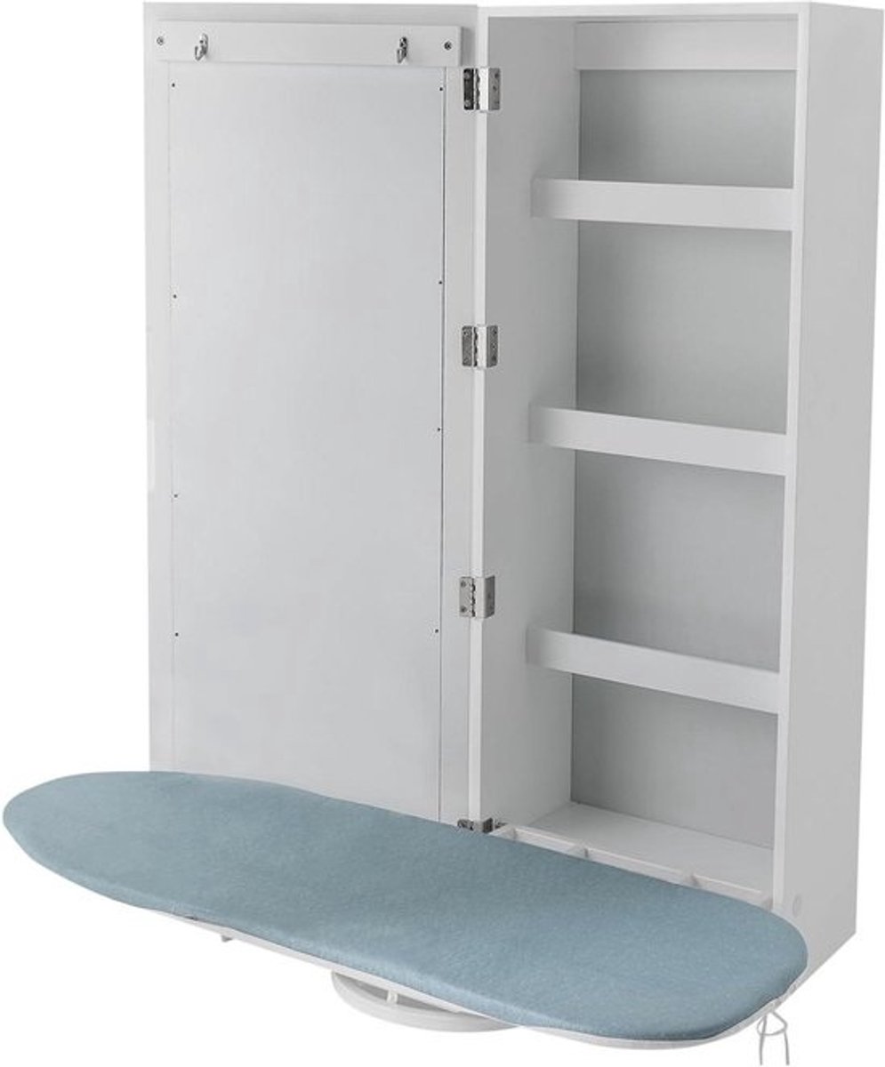 Strijkplank Kast - Opvouwbaar Verborgen - Ruimte Besparen - 180 Graden Draaibaar - 96 x 21 x 36 cm - Wit