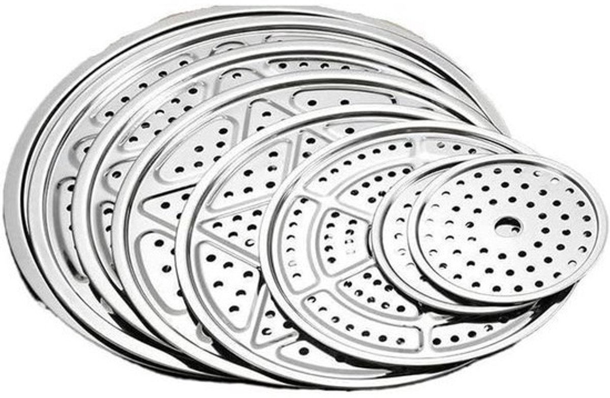 Stoomrek RVS - Kookrek Pan - Gezond Koken - Vaatwasserbestendig - 16 cm - Zilver