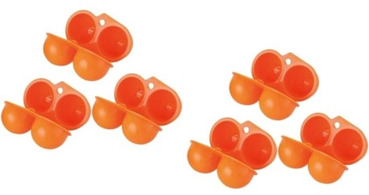 Eierdoos 6 Stuks - Eierhouder Opberger - Veilig Vervoeren - Stabiele Fixatie - 11.5x7x7cm - Willekeurige Kleur