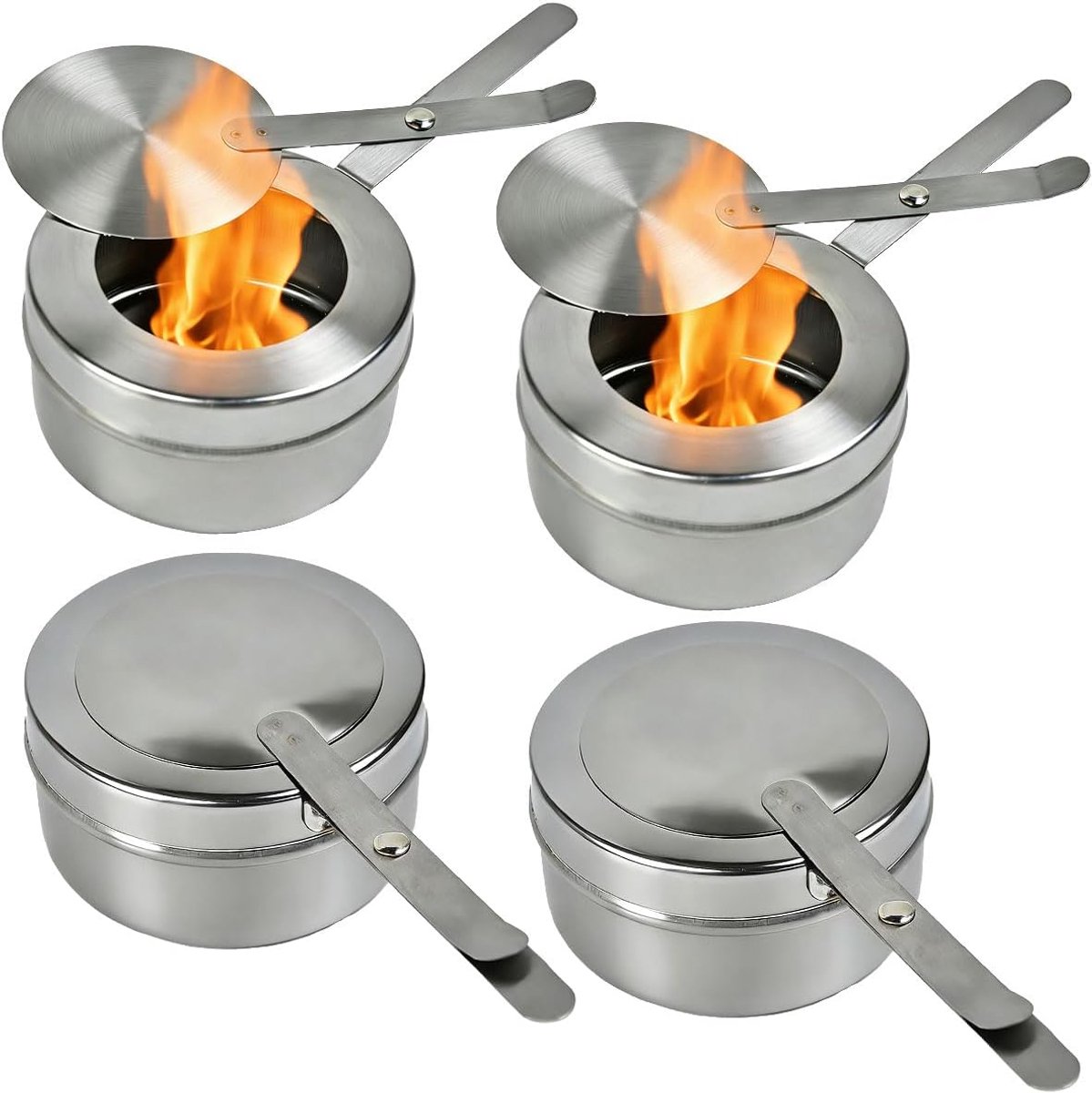 Fondue-brander, draagbaar, brandstofbakjes