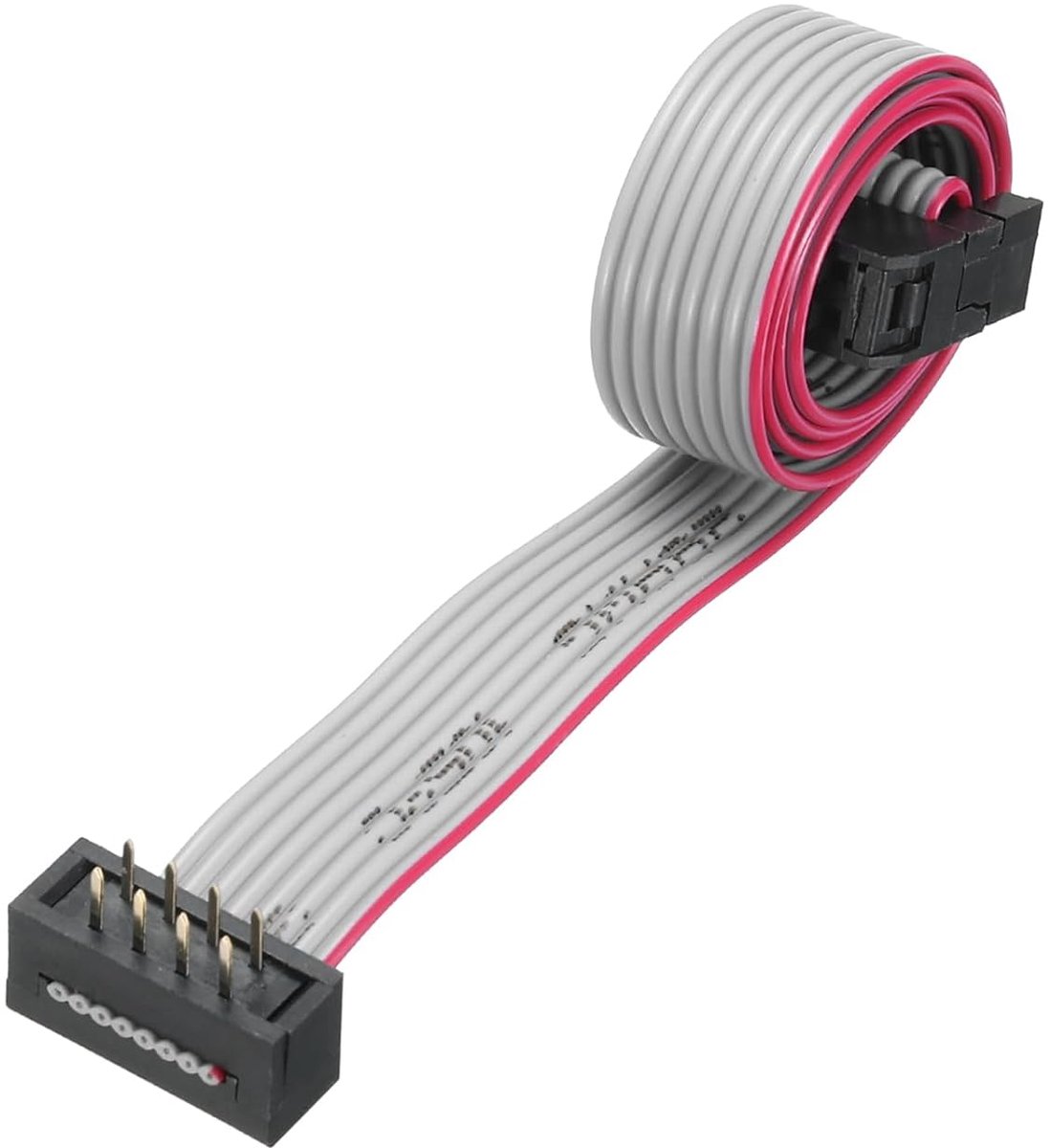 Lintkabel IDC FC/FD type A 8-pins afstand 2,54 mm lengte 0,3 meter grijs