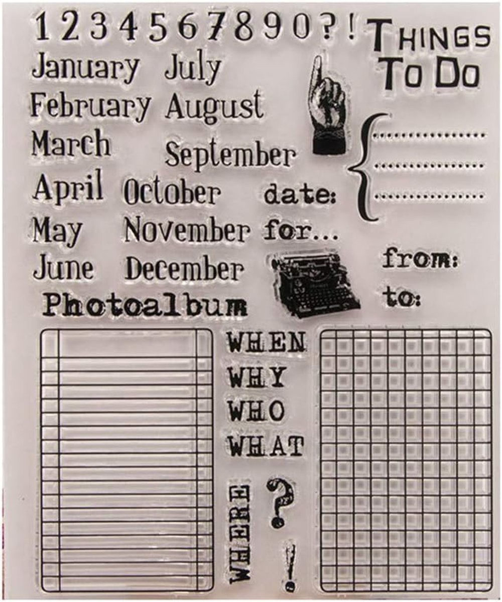 to Do List Kalender Fotoalbum Herinnering Duidelijke Postzegels Duidelijke Stempel/Seal Scrapbook/Foto Decoratieve Kaarten Maken Duidelijke Stempel
