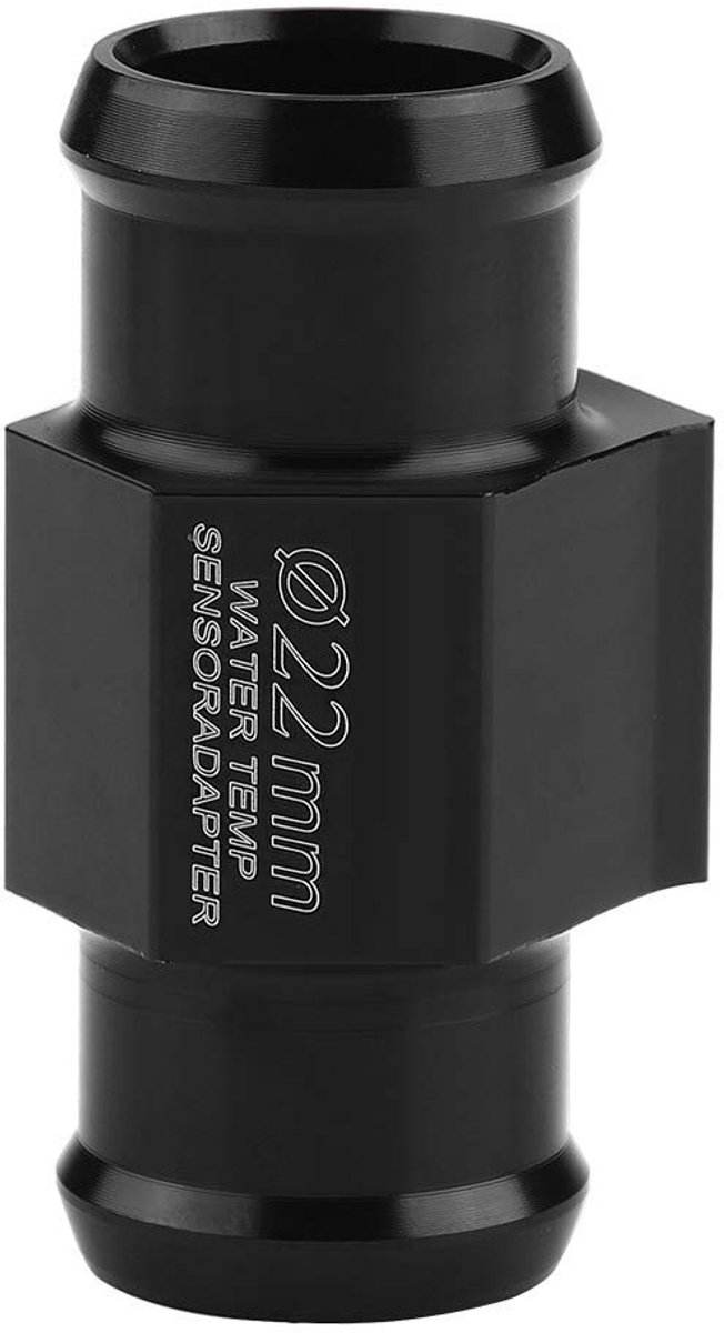 Water Temp Gezamenlijke Pijp, Motorfiets Water Temp Temperatuur Gezamenlijke Pijp Slang Sensor Gauge Adapter met 2 Verstelbare Klemmen(22mm)