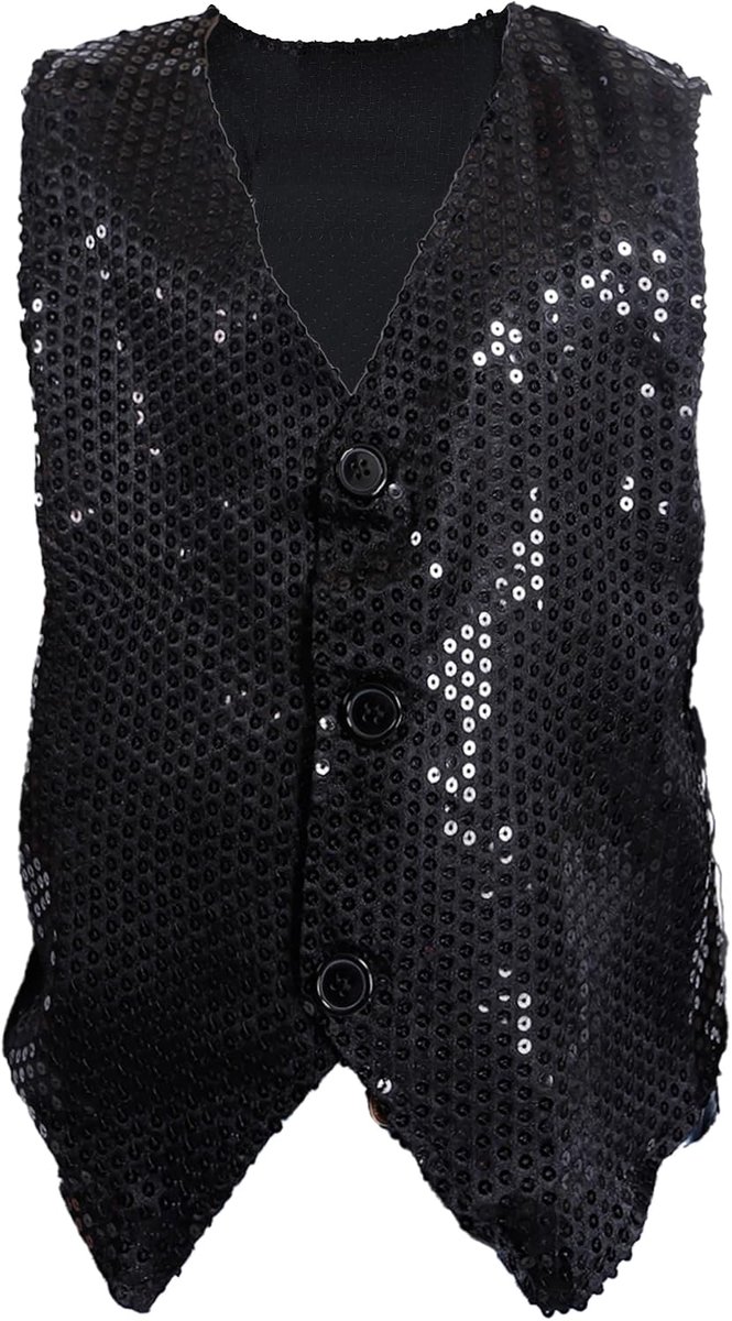 Pailletten vest voor jongens en meisjes, hiphop-vest, kostuum voor kinderen, feest, dans, afstudeerfeest, 1 tot 12 jaar