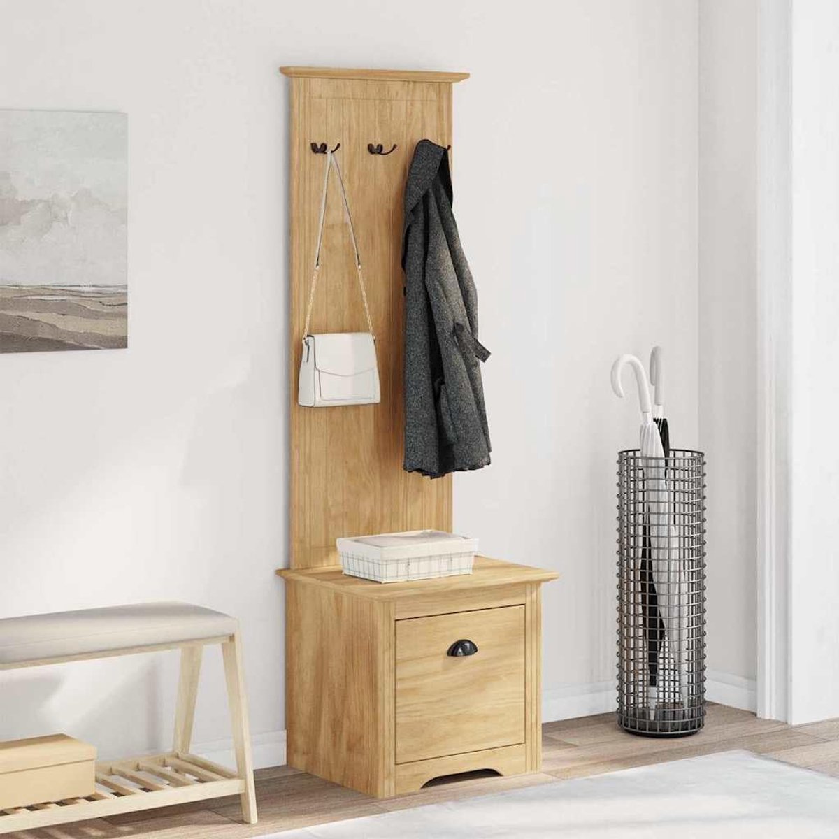 Kast BODO honingbruin 50x40x156,7 cm houtmateriaal