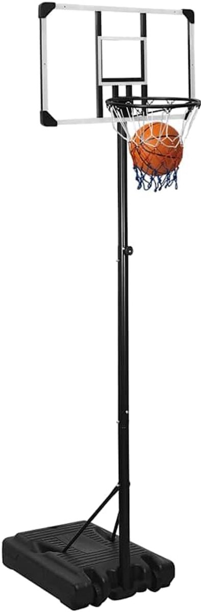 Basketbalstandaard, in hoogte verstelbaar, 235-305 cm, basketbalmand voor tuin en oprit, weerbestendig polycarbonaat backboard met stabiele standaard