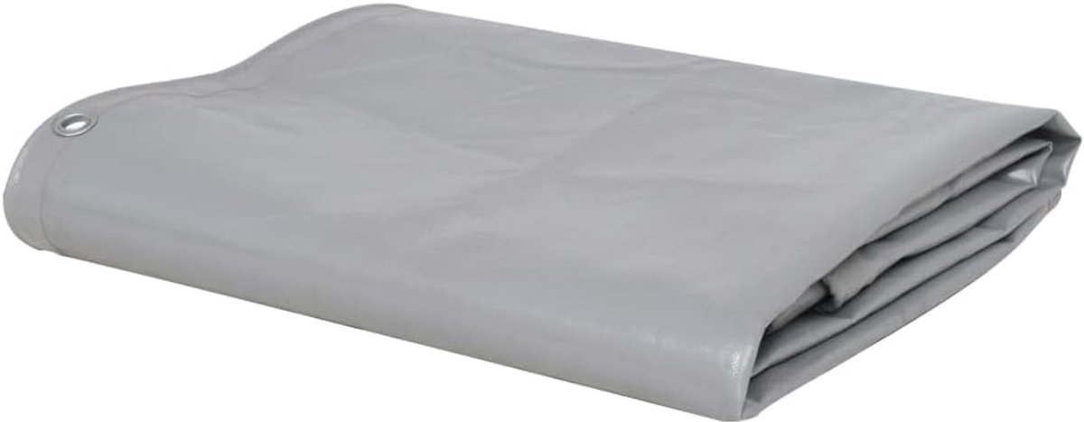 Afdekzeil, 650 g/m², 1,5 x 20 m, waterdicht zeil voor buiten, afdekking voor alle tuinmeubelen, hout, aanhangers, auto's, boten, fietsen, werkruimtes, grijs
