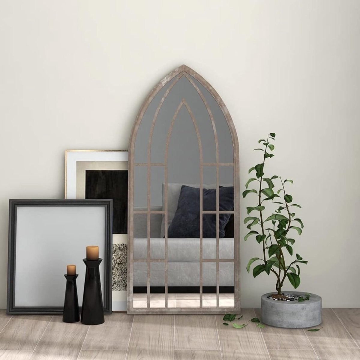 Wandspiegel, wandspiegel, design retro, ingang, woonkamer, kinderkamer, tuin, ijzer, grote spiegel, decoratieve spiegel, slaapkamerspiegel
