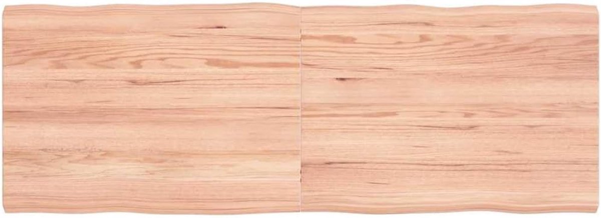 Eettafelblad, vervangingsplaat voor tafel, houten tafelblad, geschikt voor restaurant, hotel, café, eetkamer, 140 x 50 x (2-4) cm, massief hout, behandeld boomrand