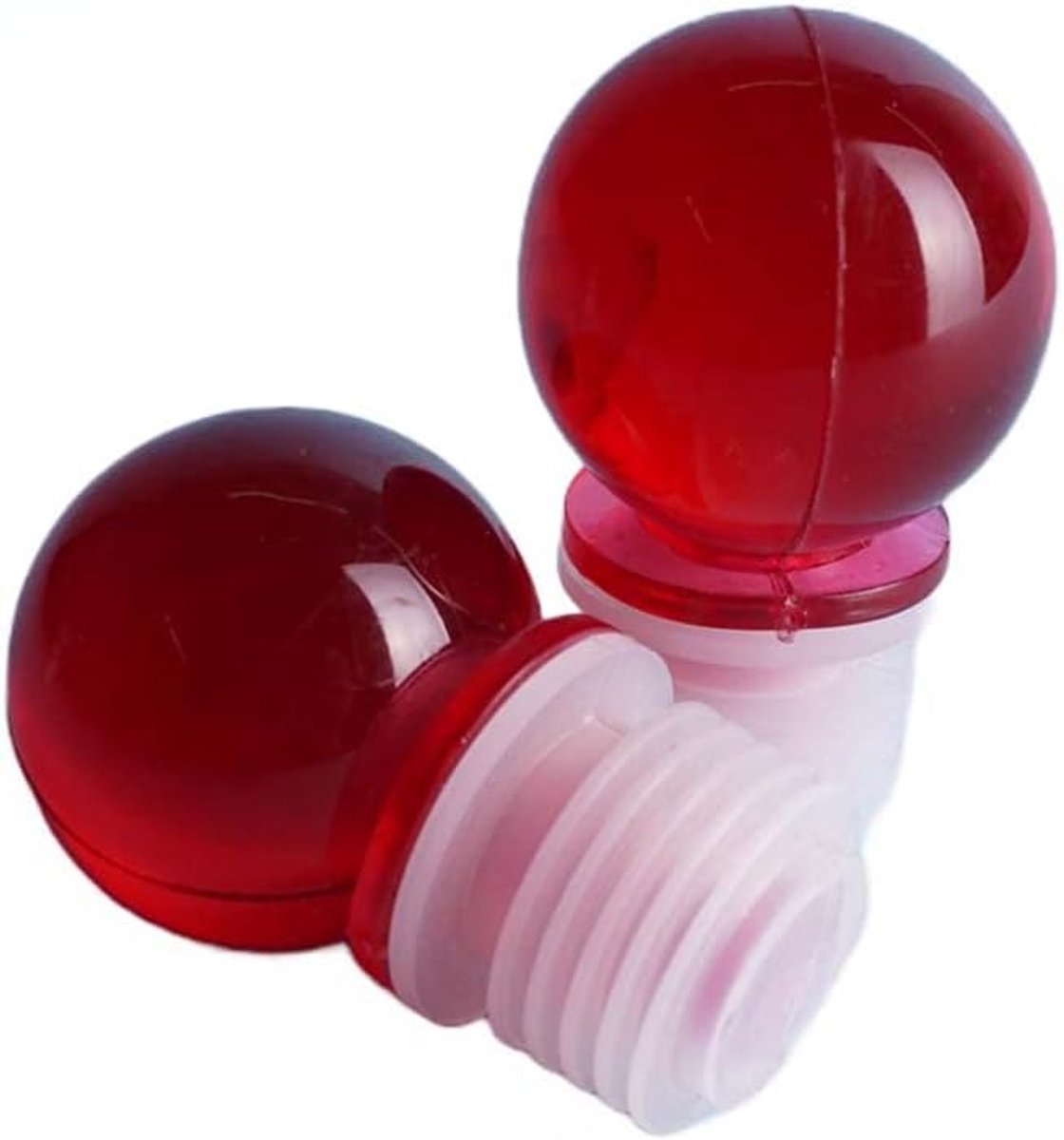 Kogelkap van kunststof met vleugelsteel, 10 stuks (rood)