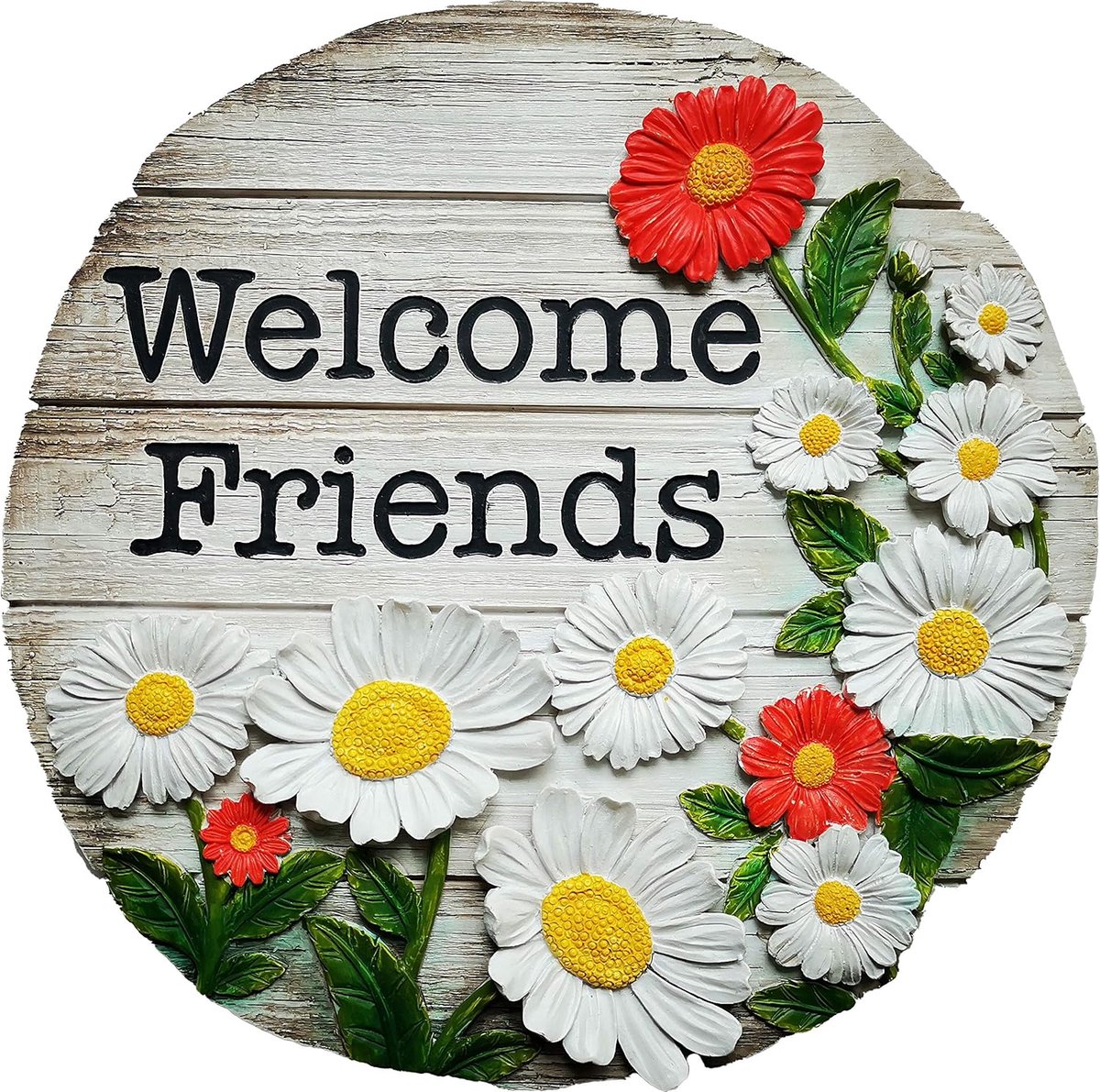 - Tuindecoratie - Welcome Friends Stepping Stone - Decoratieve steen voor tuin