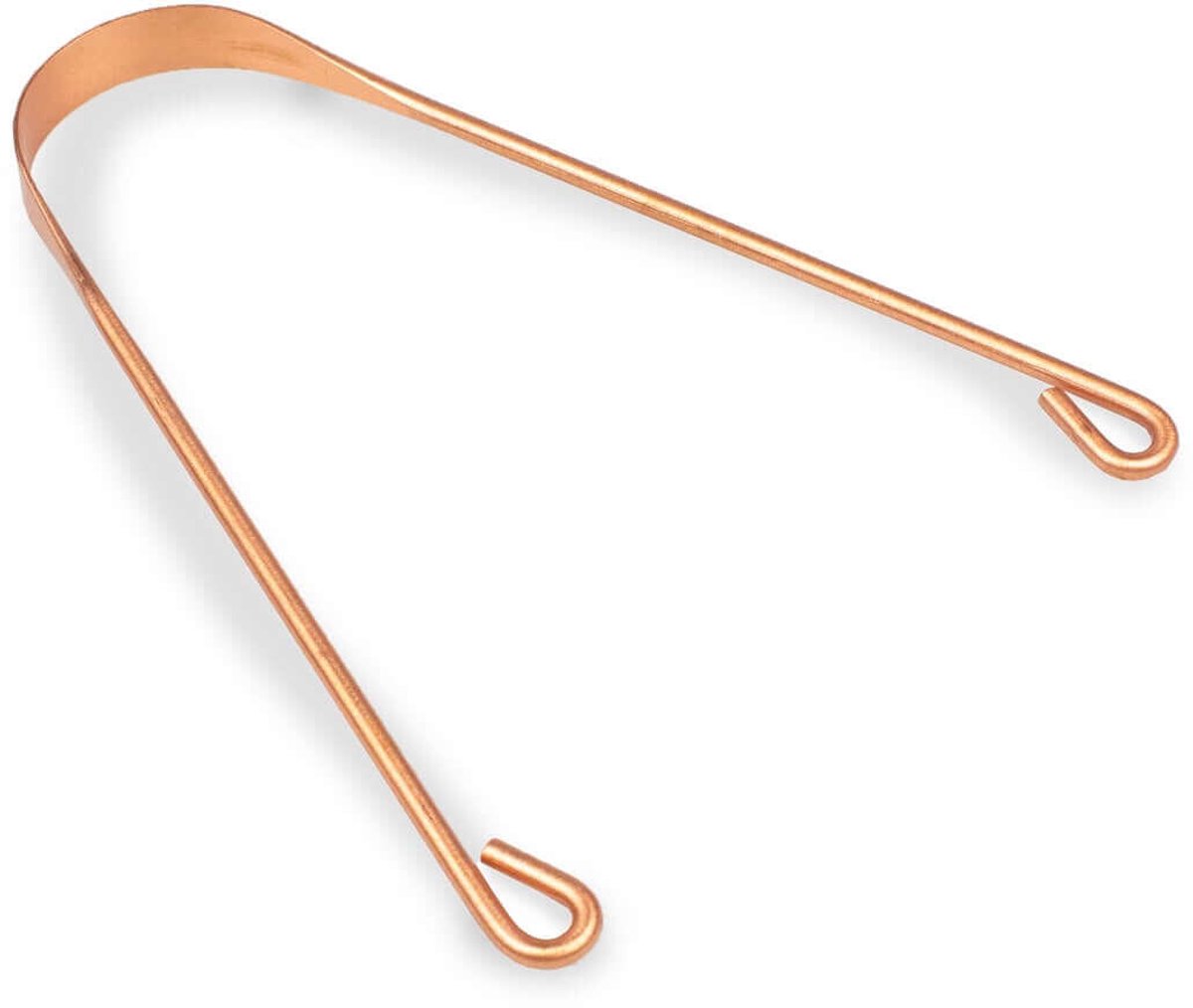 Tongschraper - Tongreiniger koper - Tong scraper - Mondverzorging - Tong reinigen - Ayurvedische tongreiniger - U-vorm - Copper tongue scraper - Koper - Jonyx