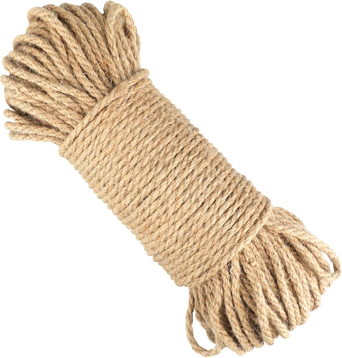 Dailygoods- Jute Koord 3 mm - Natuurlijk - 4-laags - Geschenkverpakkingen - Tuinproducten - Milieuvriendelijk - Touw
