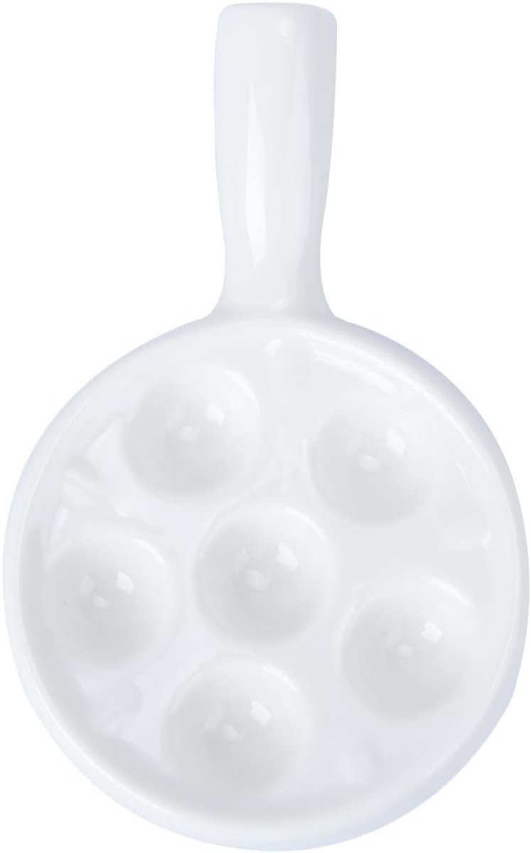 Dailygoods- Slakkenschaal Keramisch - Slakkenpan - Slakkenvanger - Slakkenplaat - Slakkenpannetje - 6 Gaten