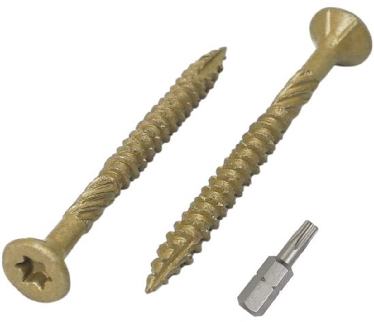 250x Terrasschroeven Houtschroeven Groen 4.0 x 45 mm Torx Type 17 voor Buitenmontage