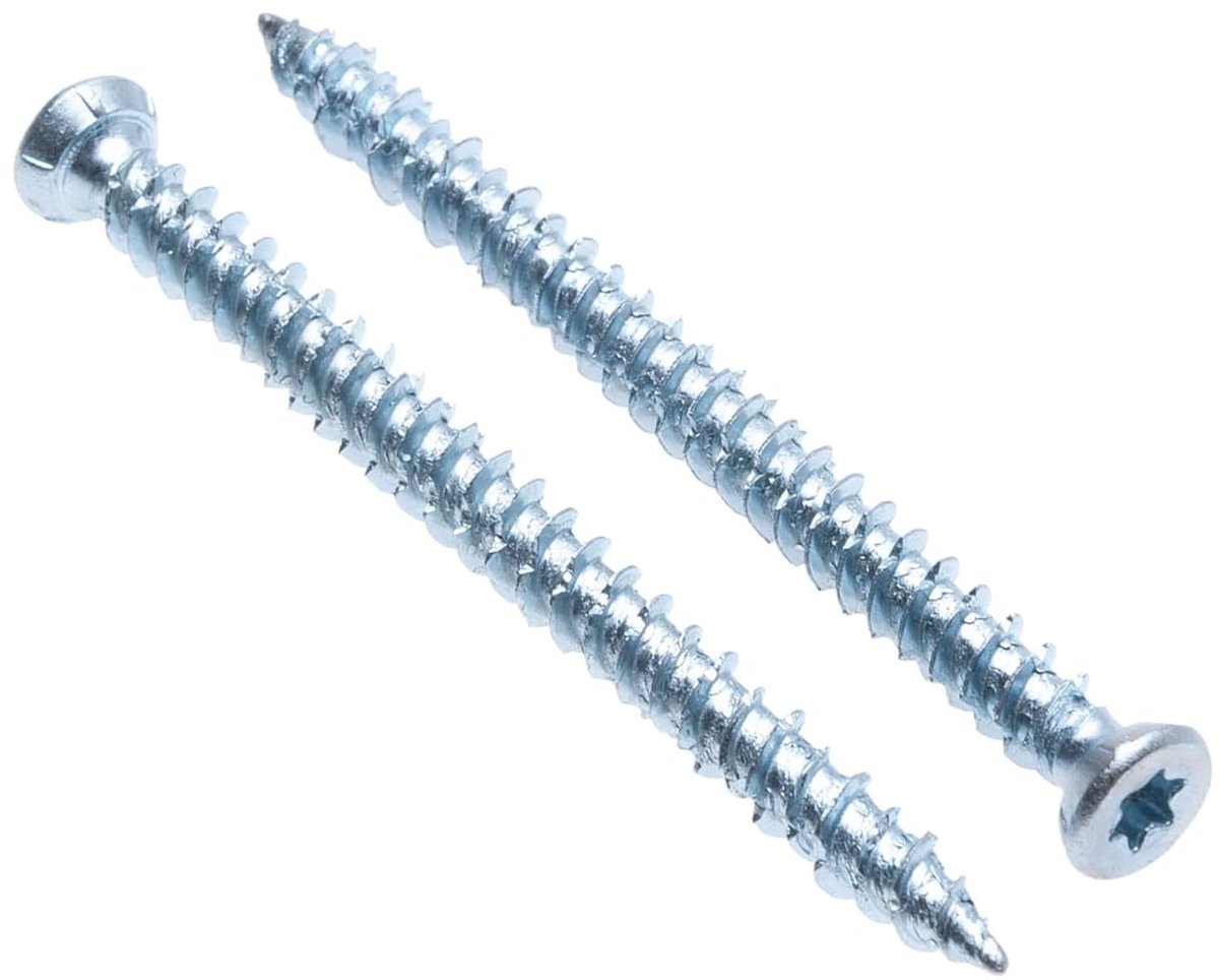 Frame Schroeven met Torx Tx30 Hoofd en Zelftappende Draad van Gehard Staal Verzinkt (Pack van 100) Maat 7.5mm x 92 mm
