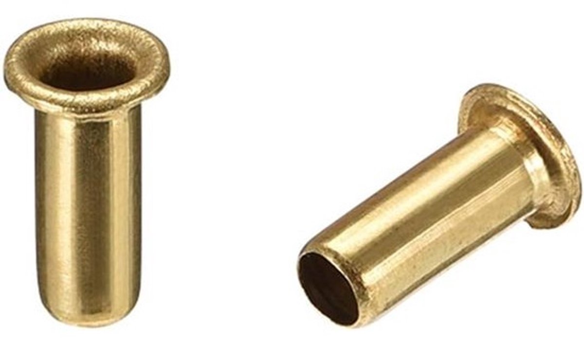 200x Holle Koperen Klinknagels PCB Montage Onderdelen 2mm x 5mm/4mm x 10mm
