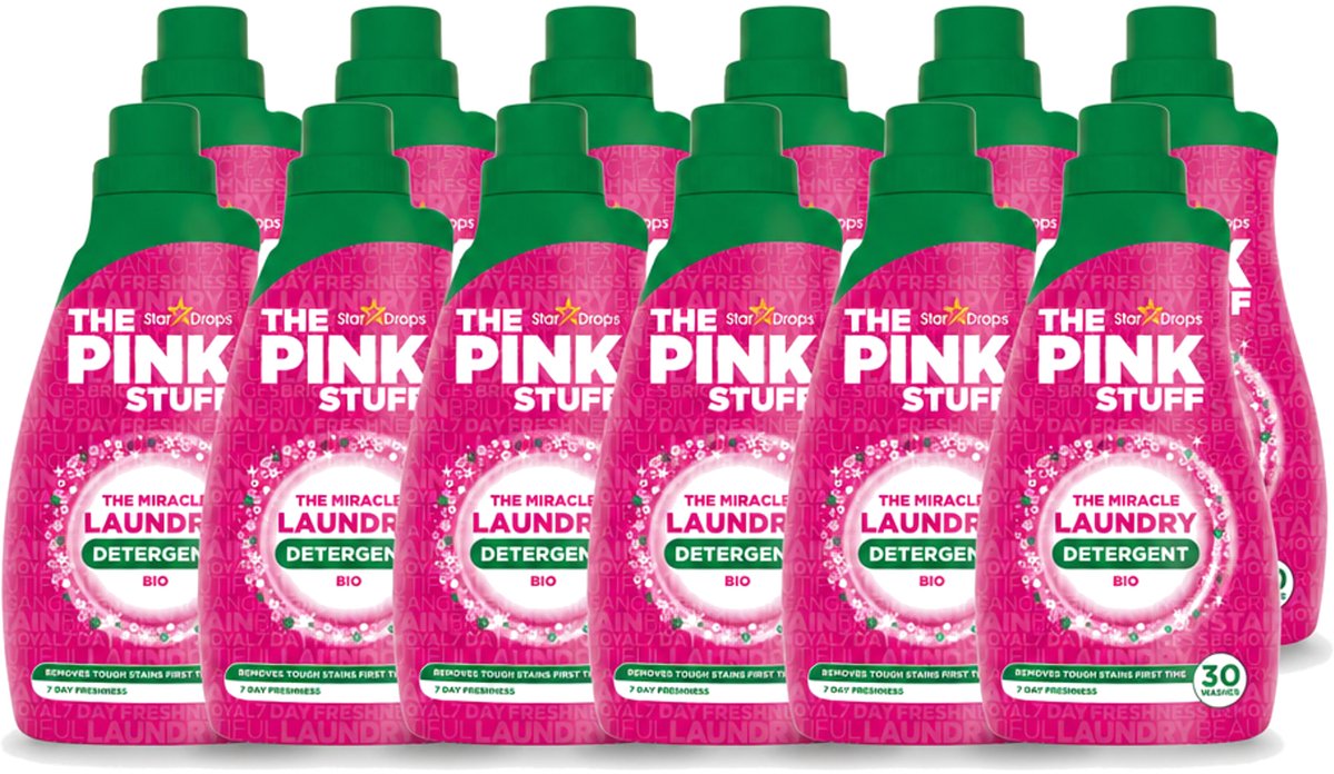 12 x The Pink Stuff BIO - Wasgel - Wasmiddel - Biologisch - 30 Wasbeurten - 960ml - Voordeelverpakking - 12 stuks