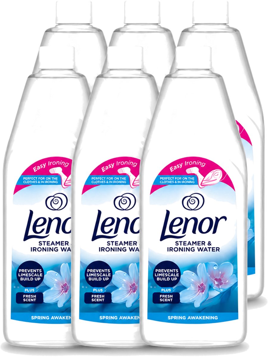 6 x Lenor - Strijkwater - Spring Awakening - Textielverfrisser - 1000 ml - Voordeelverpakking - 6 stuks