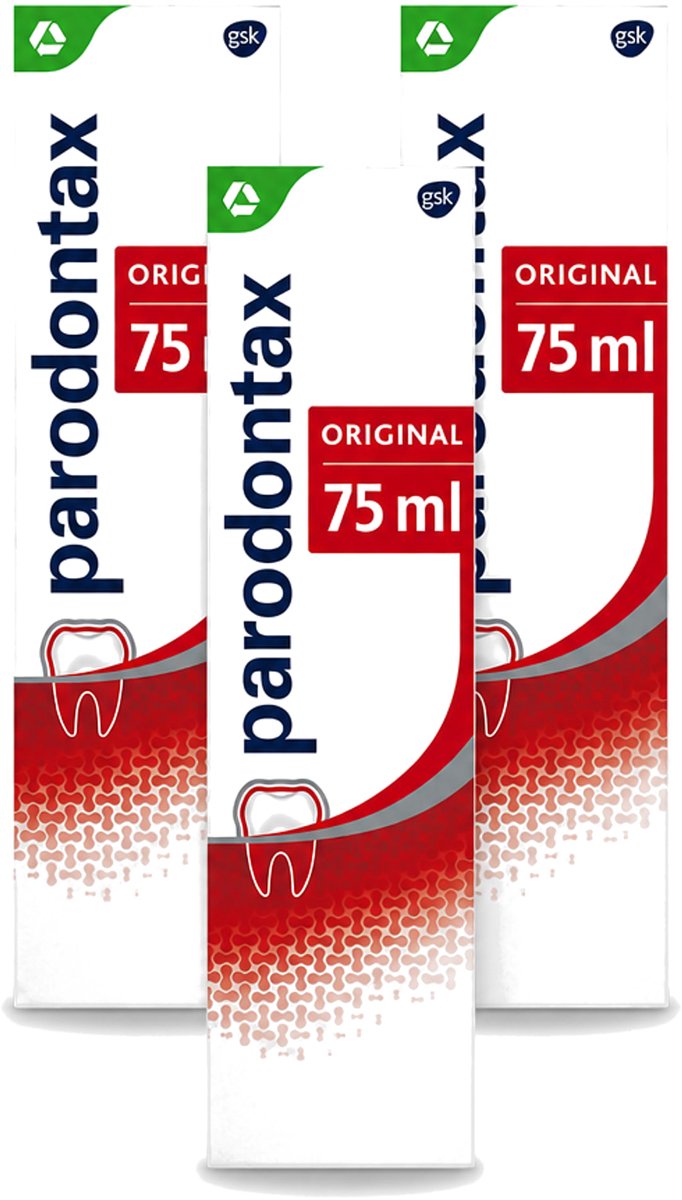 3 x Parodontax - Tandpasta - Original - 75ml - Voordeelverpakking - 3 stuks