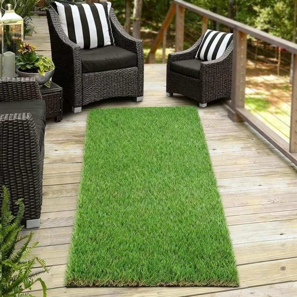Extra Dik Kunstgras Tapijt voor Binnen en Buiten - Tuin, Balkon en Terras