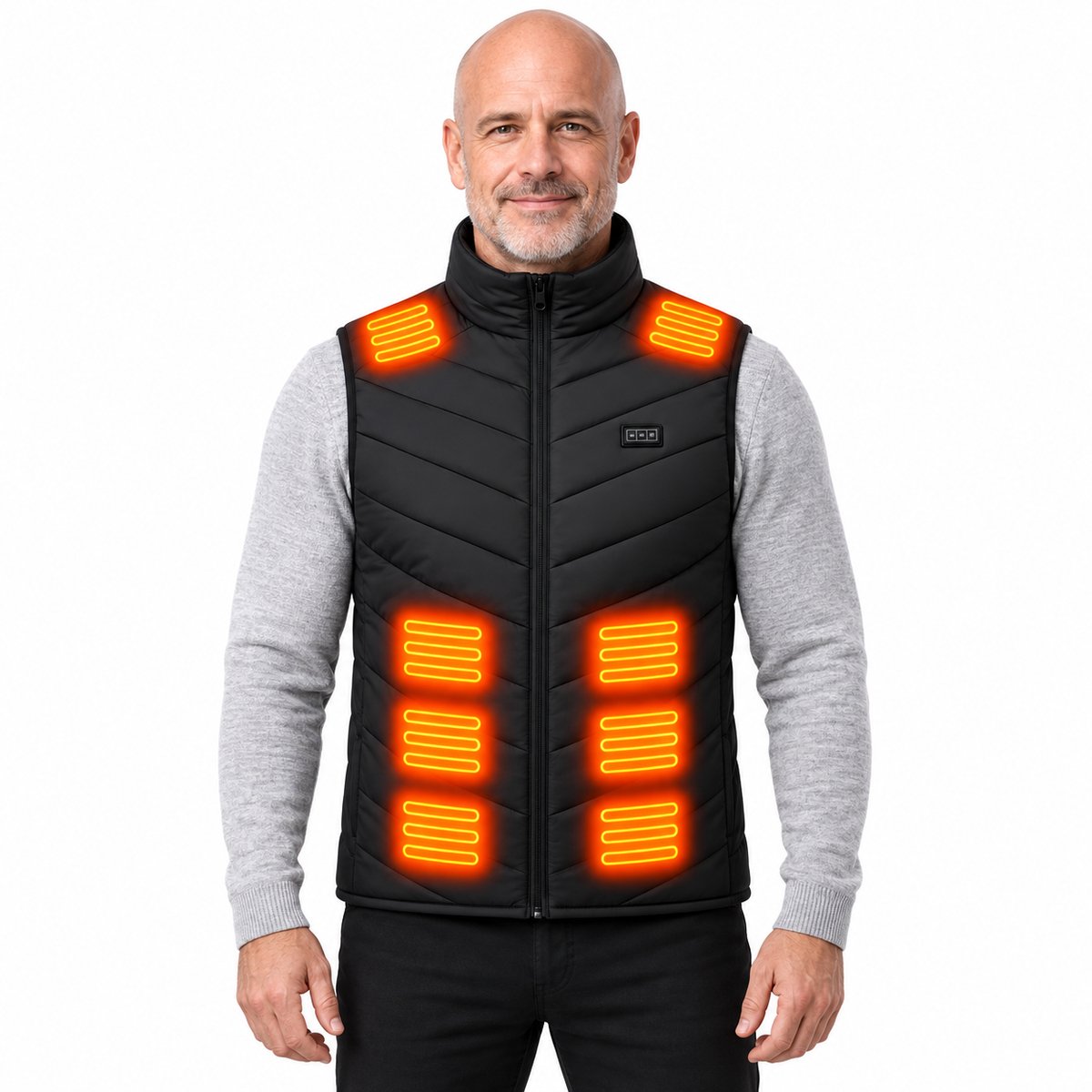 Currero Verwarmde Bodywarmer Heren Heated Vest Elektrische Bodywarmer 26 Warmtezones Oplaadbaar Voor Mannen Zwart