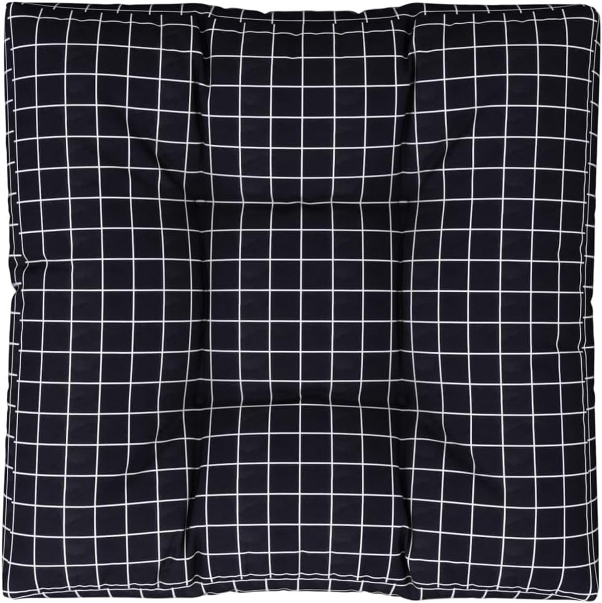 70x70x12 cm zwart ruitpatroon