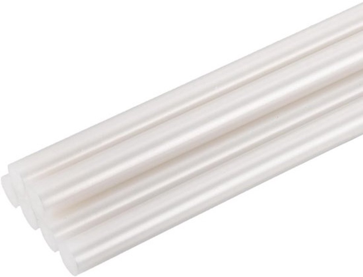 6x Mini Lijmsticks 11mm x 200mm voor Lijmpistool - Transparant en Diverse Kleuren - Sterke Heetlijm voor Reparatie en Hobbys