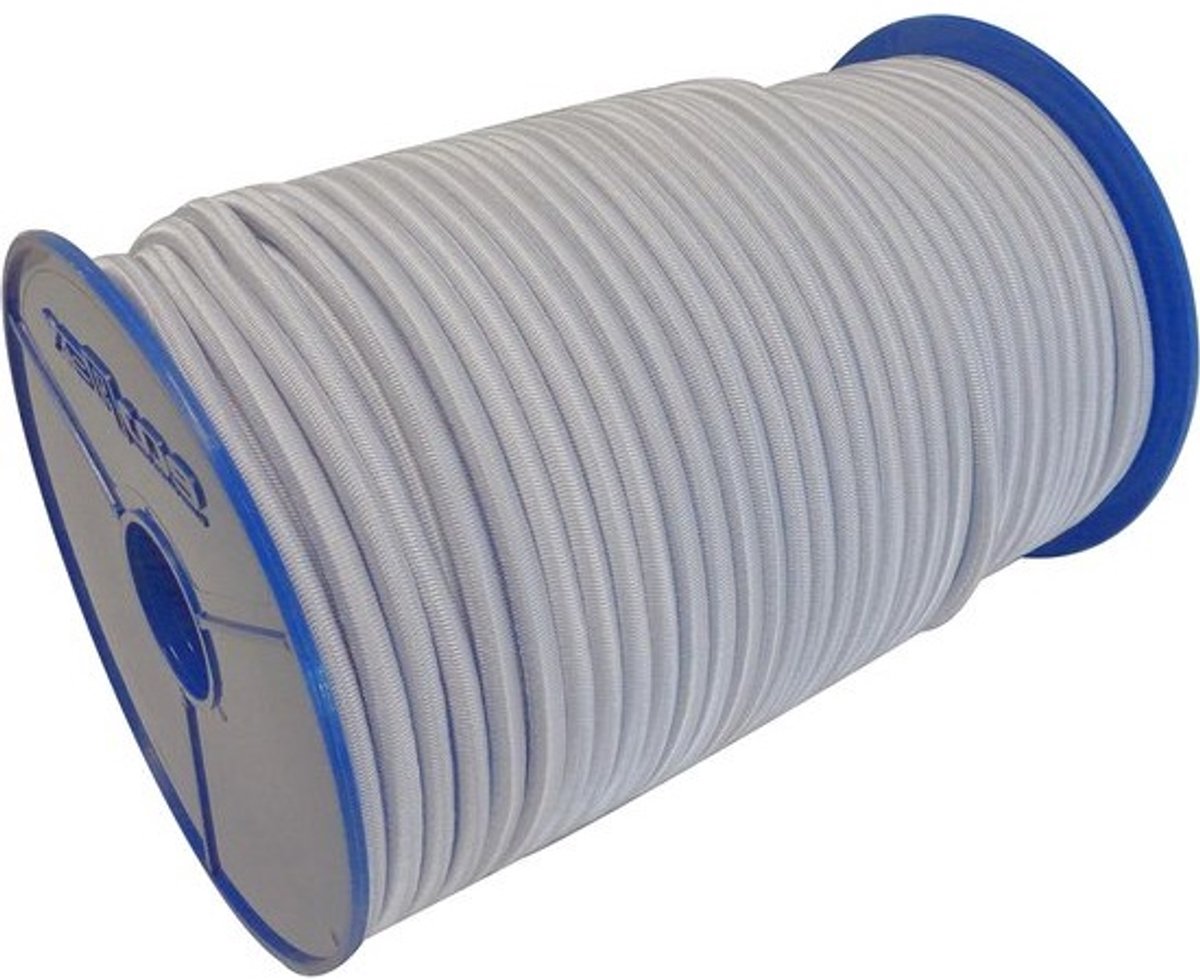 Expandertouw Rubberkoord - Elastisch koord - Dekzeilen Bevestigen - UV-bestendig Weerbestendig - 20 meter - Wit