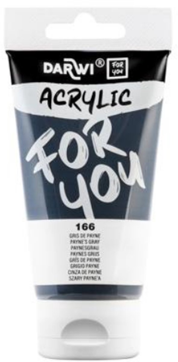 Darwi For You acrylverf 75 ml in tube paynes grijs