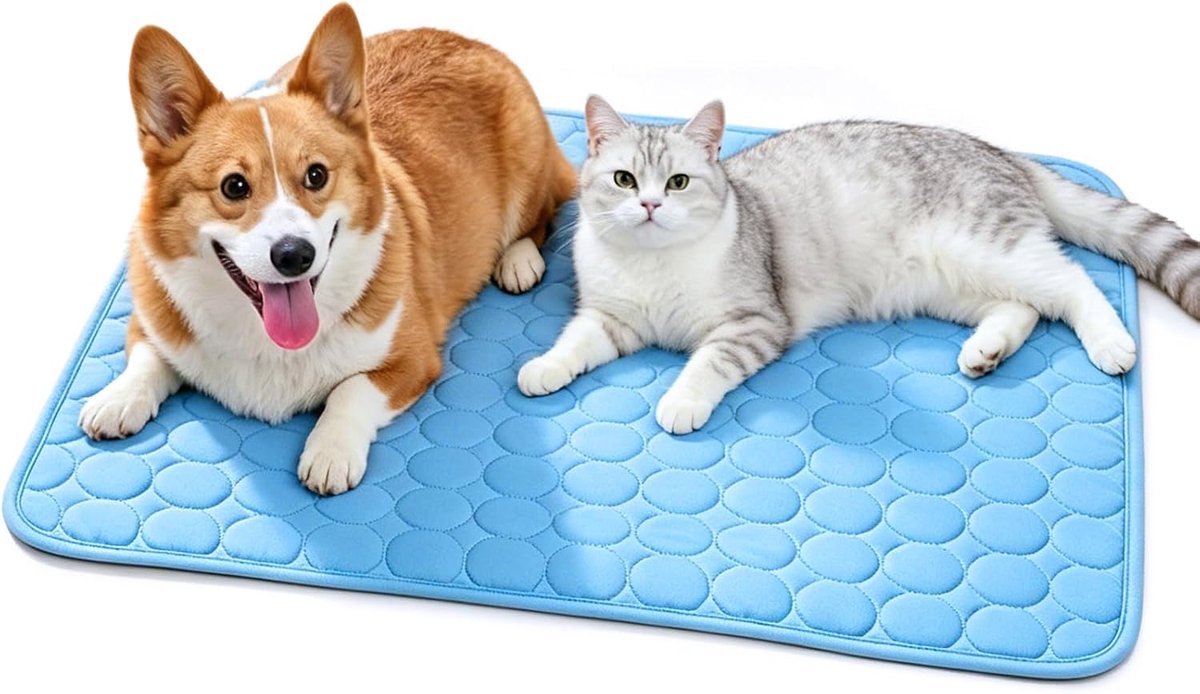 koelmat voor hond en kat, koeldekbed voor hond en kat (50x40cm, S)