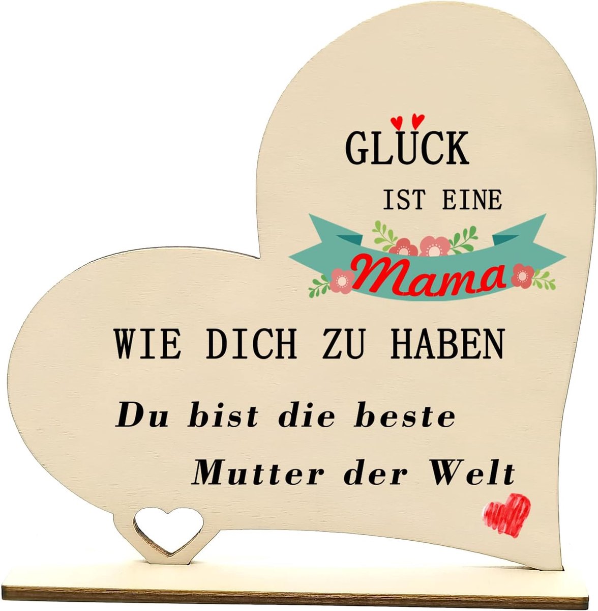 Moederdagcadeaus voor mama houten bord, hart houten bord met spreuk, mama, hout decoratief hart cadeau voor mama voor verjaardag