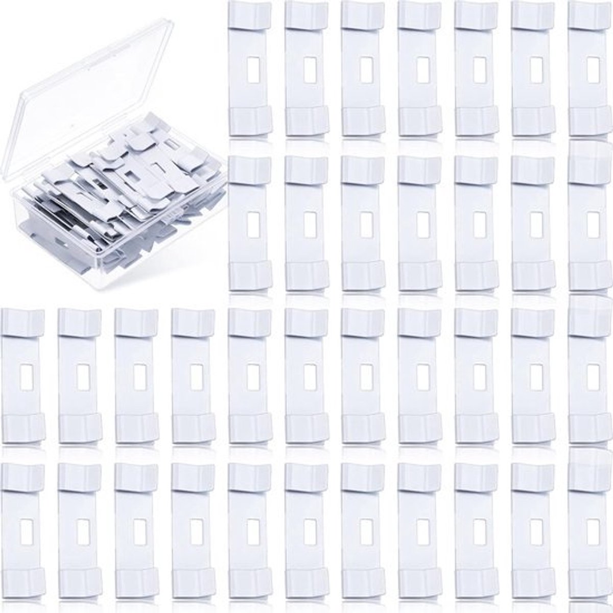 50x Reparatieclips Verticale Jaloezieën Lamellen & Ophanghaakjes - Wit