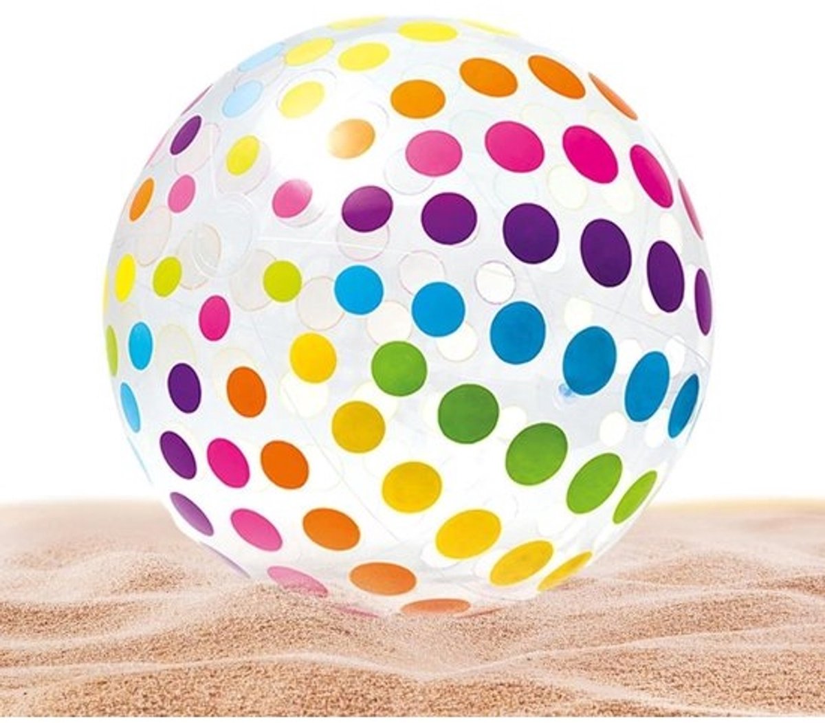 Opblaasbare Strandballen - Zomerse Ballen - Waterspelletjes en Plezier - Kleurvast en Duurzaam PVC - 33 cm Doorsnede - Meerdere Stippen
