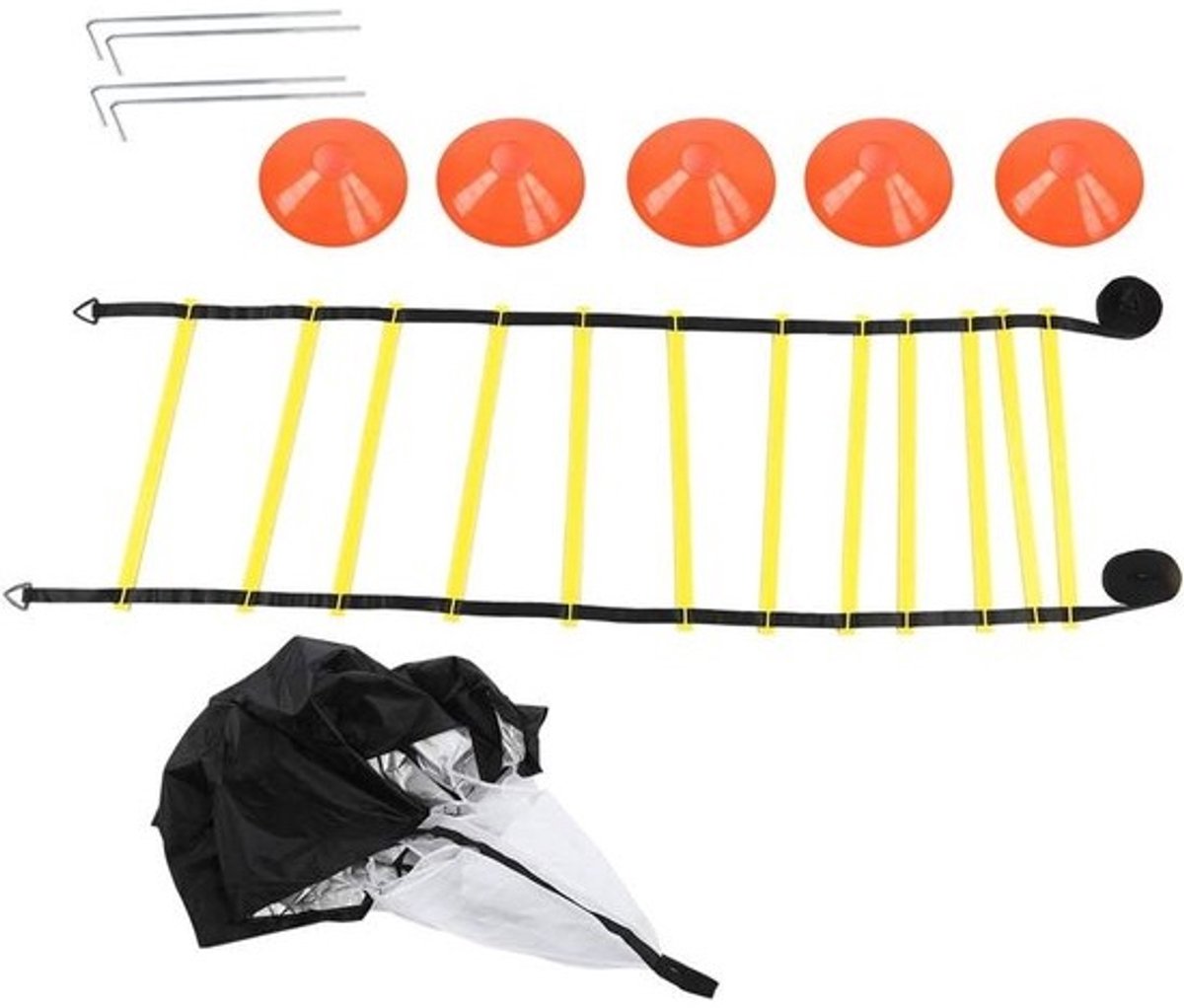 Sport Trainingsladder - Voetenwerk Ladder - Tempotraining Verbeteren - Weerbestendig Materiaal - 6 Meter - Meerdere Kleuren