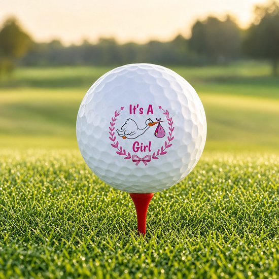 Wilson Golfballen It's a Girl - Geboorte Golf Cadeau - 3 stuks - Bedrukte Golfballen van Wilson — afbeelding 5