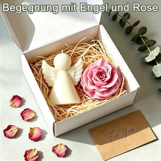 Siliconen kaarsvorm beschermengel kaarsvorm bloemenkaarsvorm kaarsvorm doe-het-zelf zeepvorm Valentijnsdag cadeau Pasen verjaardagscadeau - Gemaakt van hoogwaardige, geurloze siliconen voor kaarsen, zeepmaken en bakproducten — afbeelding 5