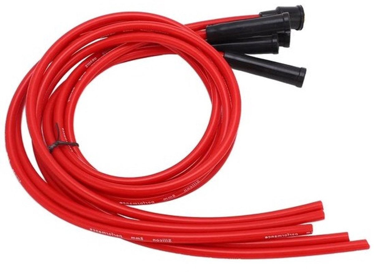 Bougie Draad Set - Ontstekingskabels - Auto Onderhoud - Hoge Temperatuur Weerstand - 8 Mm Diameter - Zwart