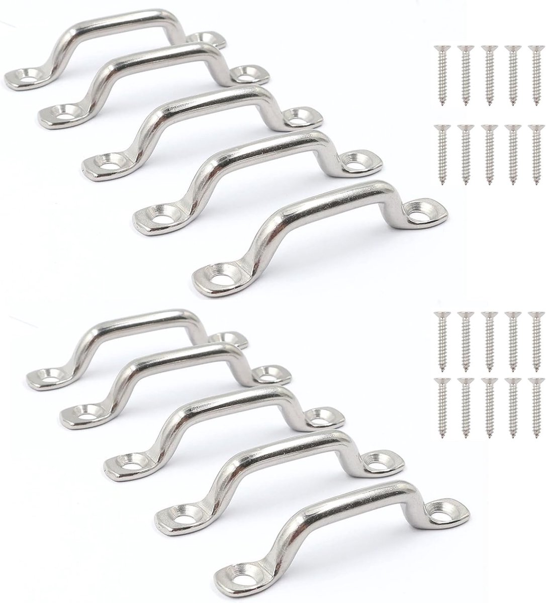 10 stuks boot top pad Eye 316 roestvrij staal dekgespen oogdeklus dekplaat oogplaten oog kajak deklussen bevestigingspunt voor het vasthouden van boten, flunder kajaks, kanoe rigging
