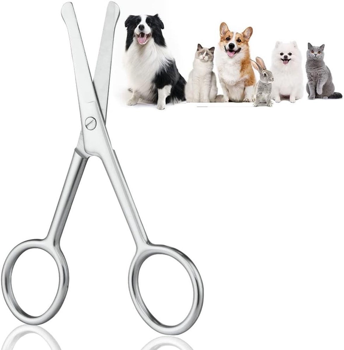 Complete Set van 5 Dierenverzorgingsscharen met Roze Vingerring voor Precisie en Comfort