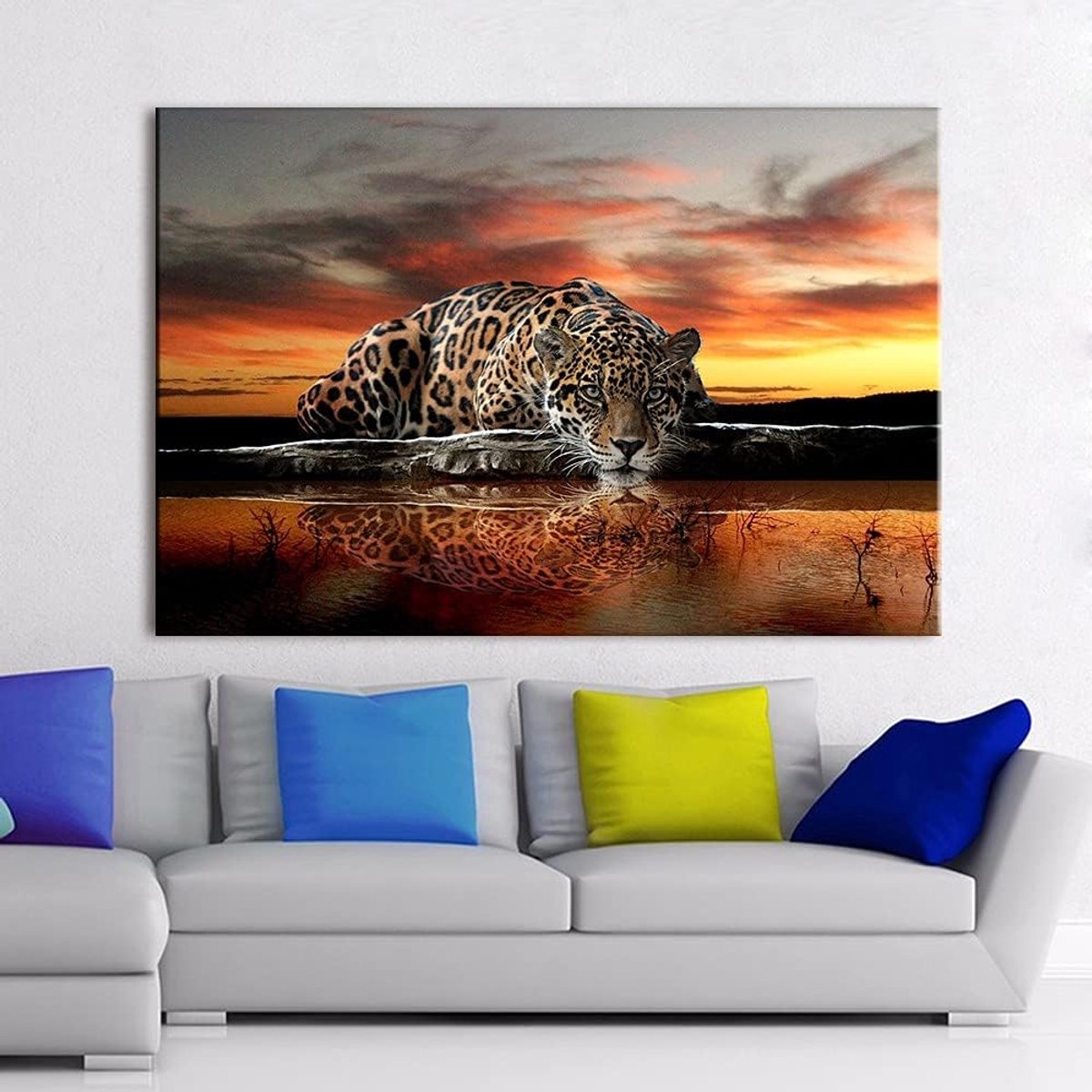 Diamantschilderen op nummer, kits, volwassenen/kinderen, volledige boor, cheetah DIY 5D diamant kunst canvas borduurwerk foto's kristal strass grote kruissteek thuis muur decoratie geschenken 40x120cm