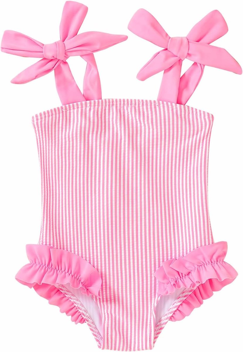 Peuter Baby Meisjes Badpak 9M-4T, Meisjes Eendelig Badpak Maillot de bain fille met Strik Bandjes