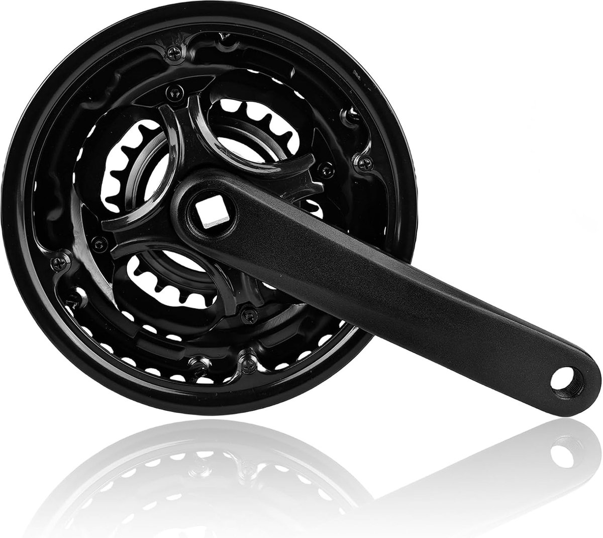 Crankset mountainbike 6/7/8-speed - aluminium 170mm - 42-34-28 tanden - duurzame fietstransmissie - m-winkel