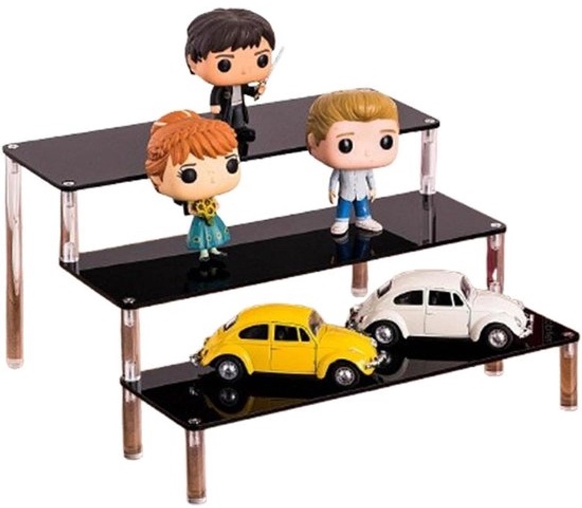 Acryl Standaard - Dessertrek Verhoging - Producten Presenteren - Getrapte Display - 30 x 8 x 15 cm - Transparant