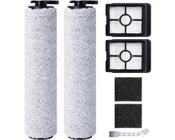 SnelShoppen - Vacuum Cleaner Accessories Set voor Bissell Crosswave HF3 - 2 Brush Rollers, 2 HEPA Filters, 2 Filter Sponges, Upgrade voor Draadloze Na