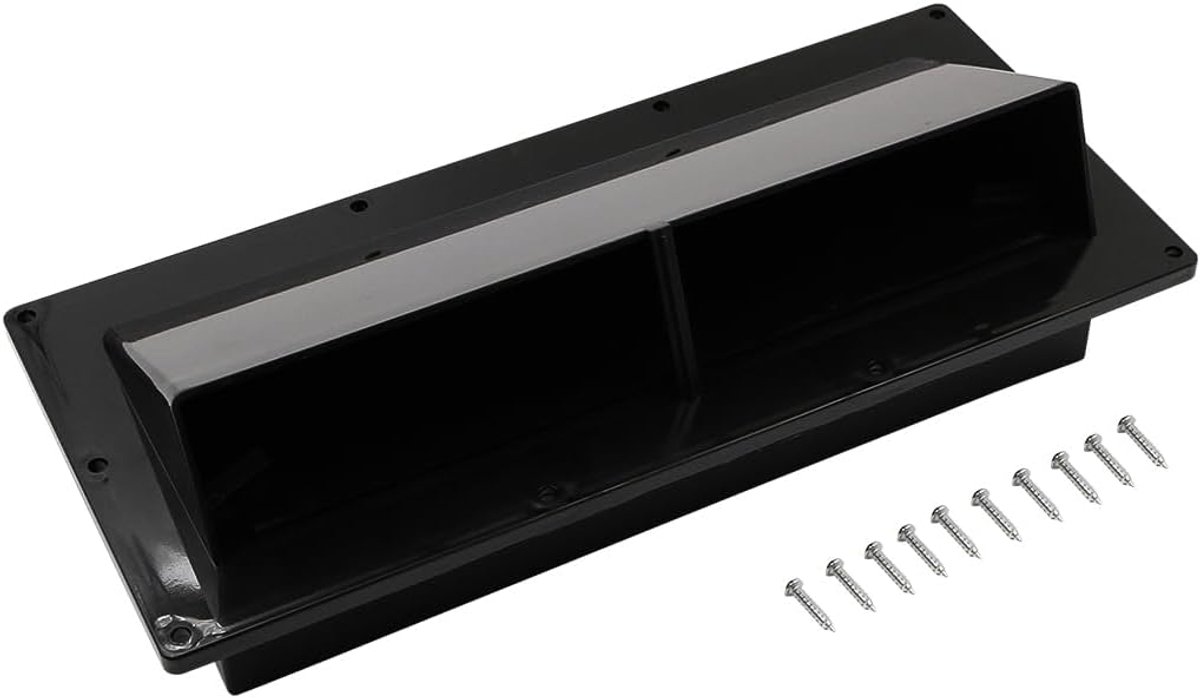 Dailygoods- Afzuigkapontluchting Hoogwaardig - Ventilatierooster - Ventilatieventiel - Vergrendelingsklep - Zwart - 29,4 x 13,4 x 9,3 cm - Ventilatie